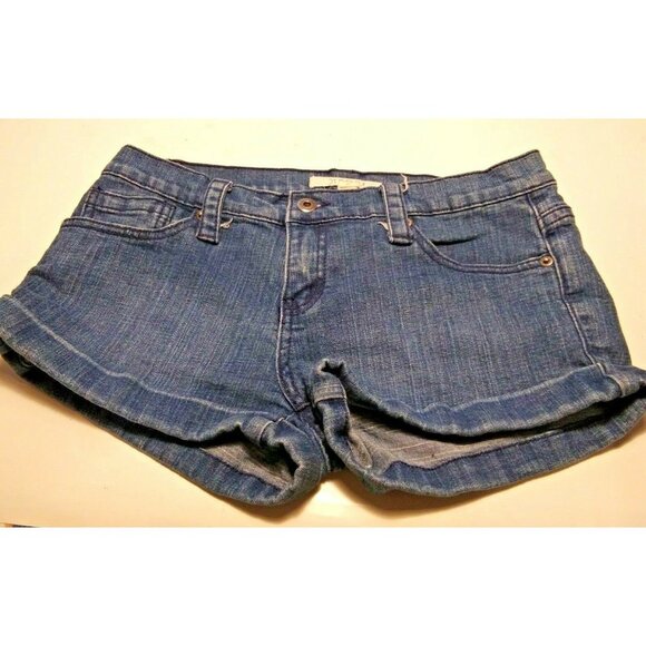 21 Denim Pants - 21 Denim Women's Size 27 navy blue jeans denim Shorts cuffed bottoms